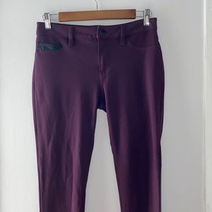 Calvin Klein & Co stretchy women’s plum super skinny leggings, jean style, 6